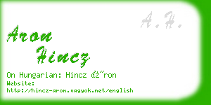 aron hincz business card